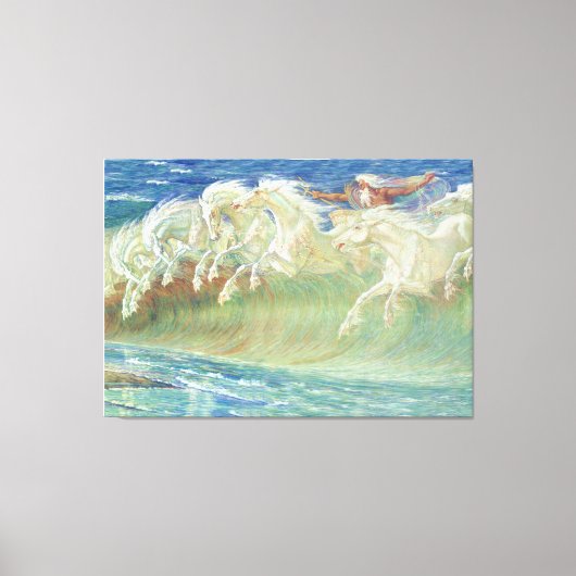 Pferde des Neptun von Walter Crane Leinwanddruck (Vorderseite)