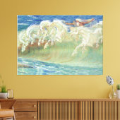 Pferde des Neptun von Walter Crane Leinwanddruck (Insitu (Wohnzimmer))