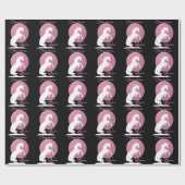 Pferde des weißen Herzens V (rosa) Geschenkpapier (Flach)