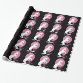 Pferde des weißen Herzens V (rosa) Geschenkpapier (Ungerollt)