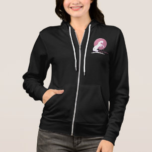 Pferde des weißen Herzens V (rosa) Hoodie
