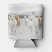 Pferde, die am Strand laufen Dosenkühler (Vorderseite)