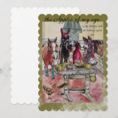 Pferde, die Apfelkuchen machen Feiertagskarte (Vorne/Hinten)