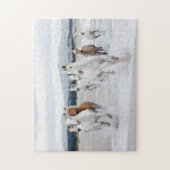 Pferde, die auf dem Beach Jigsaw Puzzle laufen (Vertikal)