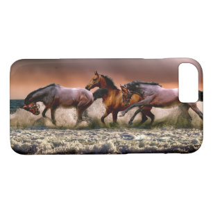 Pferde, die bei Sonnenuntergang im Ozean surfen Case-Mate iPhone Hülle