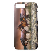 Pferde, die bei Sonnenuntergang im Ozean surfen Case-Mate iPhone Hülle (Rückseite)