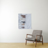 Pferde, die durch den Schnee laufen Wandteppich (Beispiel)