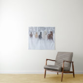 Pferde, die durch den Schnee laufen Wandteppich (Beispiel (Horizontal))