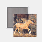 Pferde, die eine Ponderosa Ranch laufen Magnet (Vorderseite/Rückseite)