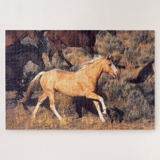 Pferde, die eine Ponderosa Ranch laufen Puzzle (Horizontal)