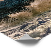 Pferde, die im Surf laufen Poster (Ecke)