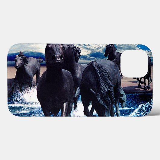 Pferde, die im Wasser laufen Case-Mate iPhone Hülle (Rückseite (Horizontal))