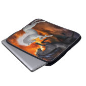 Pferde, die in einem schlechten Blitzsturm kämpfen Laptopschutzhülle (Vorne Knopf)