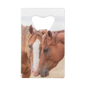 Pferde, die in einer Weide nass werden Geldbeutel Flaschenöffner (Rückseite)