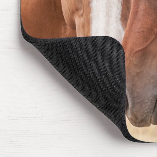 Pferde, die in einer Weide nass werden Mousepad (Ecke)