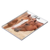 Pferde, die in einer Weide nass werden Notizblock (Linke Seite)