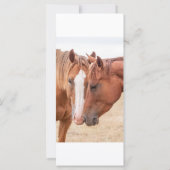 Pferde, die in einer Weide nass werden Platzkarte (Rückseite)