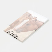 Pferde, die in einer Weide nass werden Post-it Klebezettel (angewinkelt)