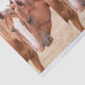 Pferde, die in einer Weide nass werden Seidenpapier (Detail)