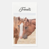 Pferde, die in einer Weide nass werden Serviette (Vorderseite)