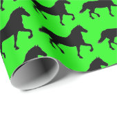 Pferde, die individuell anpassbare Hintergrundfarb Geschenkpapier (Rolleneckpunkt)