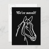 Pferde, die Postkarten für neue Zuhause verschiebe (Vorne/Hinten)