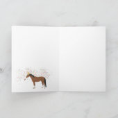 Pferde, die Tiere zum Geburtstag feiern Karte (Innenseite)