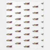 Pferde, die über Weiß laufen Fleecedecke (Vorderseite)