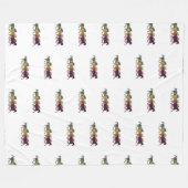 Pferde, die über Weiß laufen Fleecedecke (Vorderseite (Horizontal))