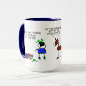 Pferde, die Weihnachtsgeschenk-Cartoon-Tasse Tasse (Vorderseite Links)