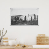 Pferde, die Zelte ziehen Poster (Küche)