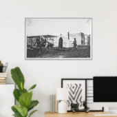 Pferde, die Zelte ziehen Poster (Heimbüro)