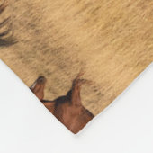 Pferde direkt vor dem Grand Teton Nationalpark Fleecedecke (Ecke)