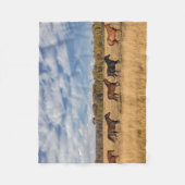 Pferde direkt vor dem Grand Teton Nationalpark Fleecedecke (Vorderseite)