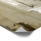 Pferde durch das Fenster des Stalls Poster (Ecke)