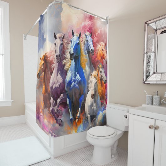 Pferde Duschvorhang (Beispiel)