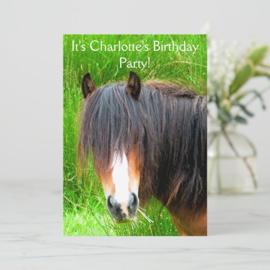 PFERDE EINLADUNG (Stehend Vorderseite)