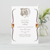 Pferde - Einladung zum Hochzeitsfeiern & GRILLEN (Stehend Vorderseite)