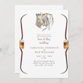 Pferde - Einladung zum Hochzeitsfeiern & GRILLEN (Vorne/Hinten)