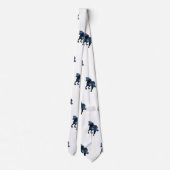 Pferde, elegantes Krawatten-Blau-Pferd Krawatte (Rückseite)