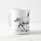 Pferde-Eleganz Kaffeetasse (Vorderseite Links)