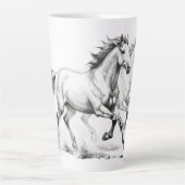 Pferde-Eleganz Milchtasse (Vorderseite)