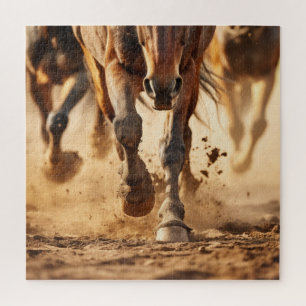 Pferde Exodus Laufende Pferde Photorealistische Ku Puzzle