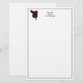 Pferde - Farbe des Reitsattelsattels Briefpapier (Vorne/Hinten)
