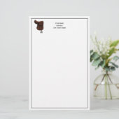 Pferde - Farbe des Reitsattelsattels Briefpapier (Stehend Vorderseite)