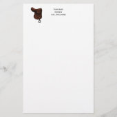 Pferde - Farbe des Reitsattelsattels Briefpapier (Vorderseite)
