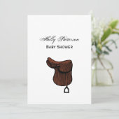 Pferde - Farbe des Reitsattelsattels Einladung (Stehend Vorderseite)