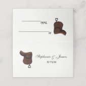 Pferde - Farbe des Reitsattelsattels Platzkarte (Außenseite Aufgefaltet)