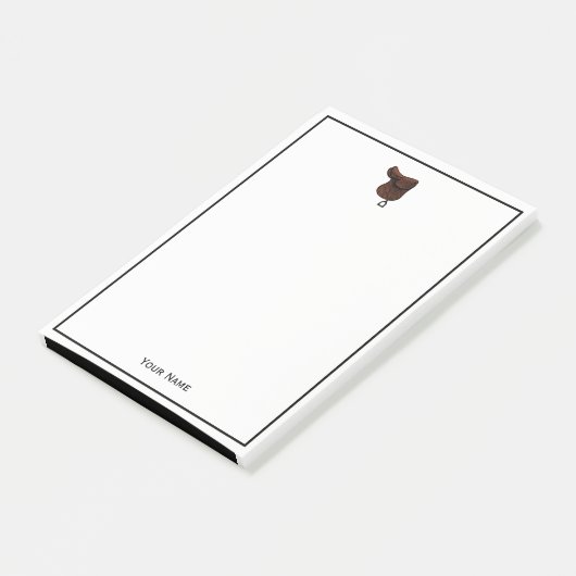 Pferde - Farbe des Reitsattelsattels Post-it Klebezettel (angewinkelt)