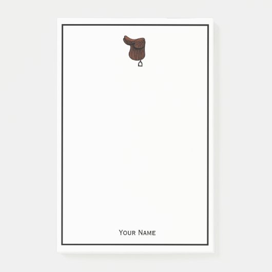 Pferde - Farbe des Reitsattelsattels Post-it Klebezettel (Vorderseite)